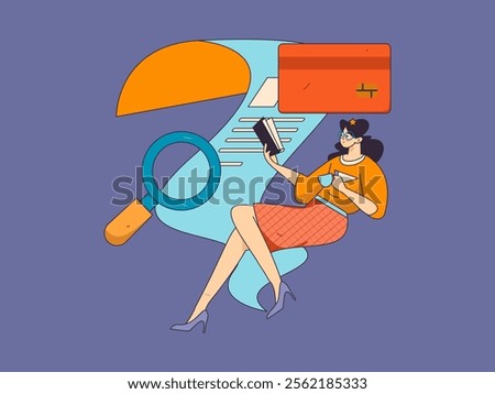 Online shopping payment security character flat vector concept operation hand drawn illustration
