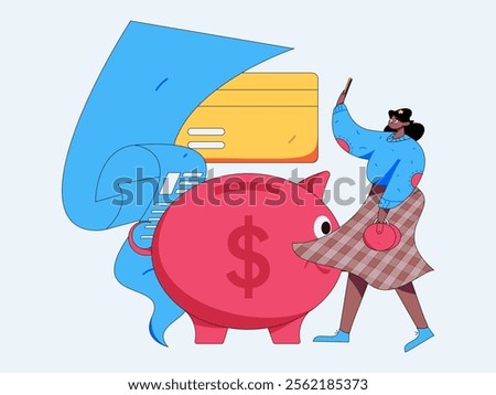 Online shopping payment security character flat vector concept operation hand drawn illustration
