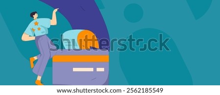 Online shopping payment security character flat vector concept operation hand drawn illustration
