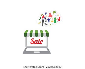 Online shopping. phone mobile store online design elements modern 3d trading elements sketch royalty free vector file