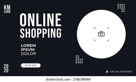 Online shopping Post, Banner Vector Modern Design