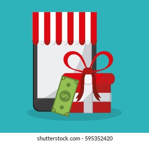 online shopping related icons image 