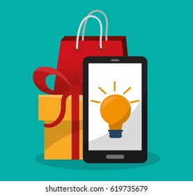online shopping related icons image 