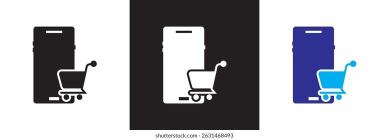 Online shopping related icons.  Vector for websites, mobile interfaces, presentations, banner, visual branding etc. Vector illustration. isolated on white and black background. EPS 10