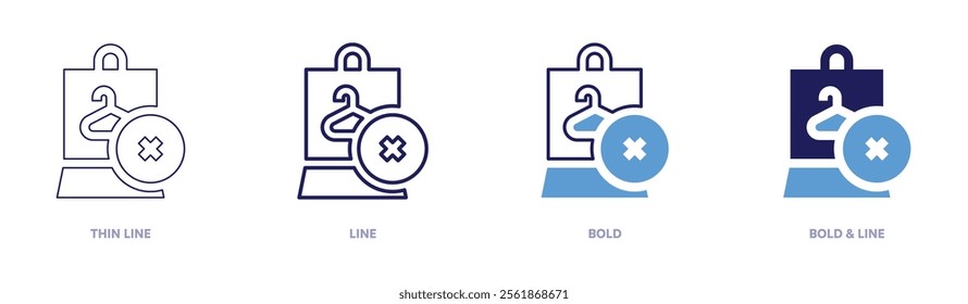 Online shopping rewards icon in 4 different styles. Thin Line, Line, Bold, and Bold Line. Duotone style. Editable stroke.