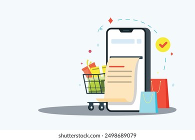 Online shopping. Service online. vector illustration