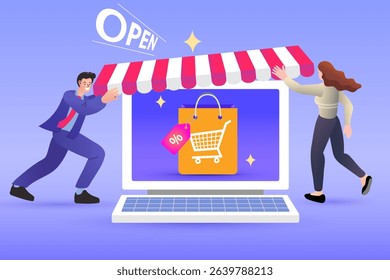 online shopping services. Smartphone marketing and e-commerce. shopping bag lifestyle woman. social shop have promotion and discount your buy shop now ,modern life technology. Vector illustration.