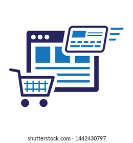 Online shopping, Shop, E-commerce Icon