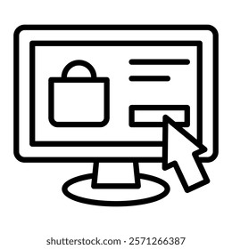 Online Shopping Simple Vector Icon Collection