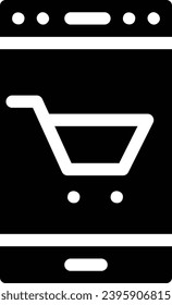 online shopping single vector line icon