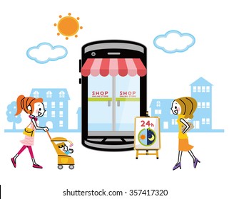 Online shopping smartphone