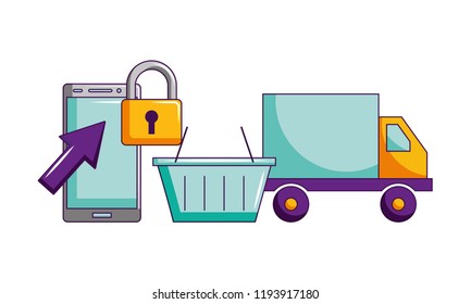 online shopping smartphone basket security