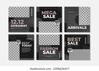 Online shopping social media posts template