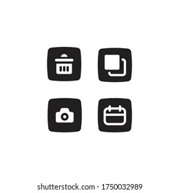 online shopping Solid square Icons