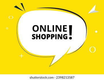 Online shopping speech bubble text. Hi There on bright color for Sticker, Banner and Poster. vector illustration.