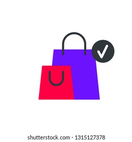Online shopping and store concept .buy. Flat style, vector illustration. - Vector
