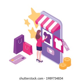 Online shopping and online store concept. Online shop and online order concept. Flat vector illustration design.