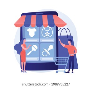 Online shopping and online store concept. Online shop and online order concept. Flat vector illustration design.