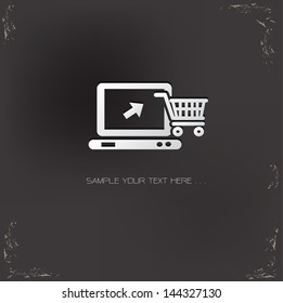 Online shopping symbol,vector