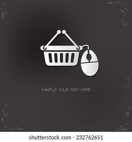 Online shopping symbol,vector