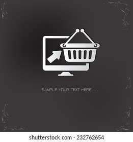 Online shopping symbol,vector