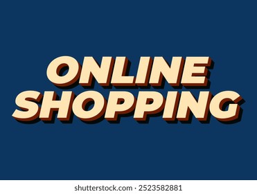 Online shopping. Text effect design in 3D style with modern colors