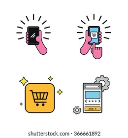 Online shopping using a smartphone device