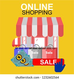 online shopping, vector