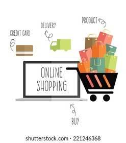 online shopping vector 