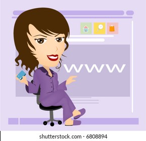 Online-Shopping - Vektorgrafik