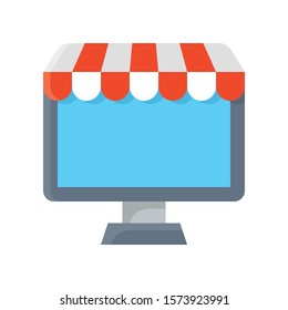 Online shopping vector, Black friday related flat style icon