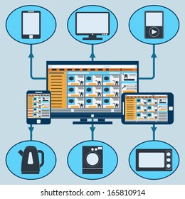 Online shopping vector concept