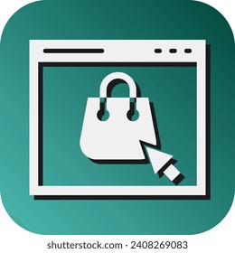 Online Shopping Vector Glyph Gradient Background Icon For Personal And Commercial Use.
