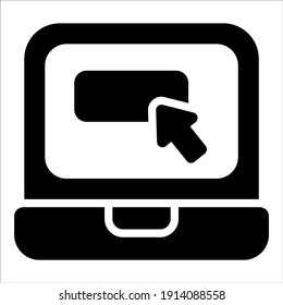icono de glifo vector de compra en línea, icono de compra y venta de descuento.