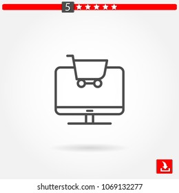 online shopping vector icon