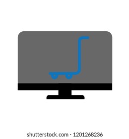 Online shopping vector icon

