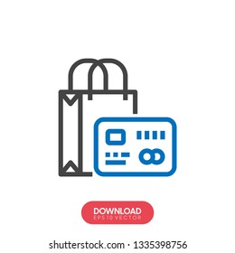 Online shopping vector icon - Vector