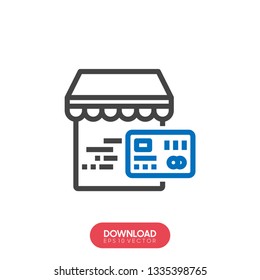 Online shopping vector icon - Vector
