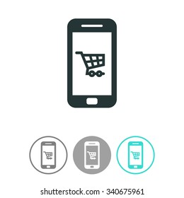 Online shopping vector icon.