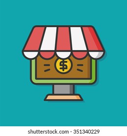 online shopping vector icon