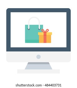 Online Shopping Vector Icon 