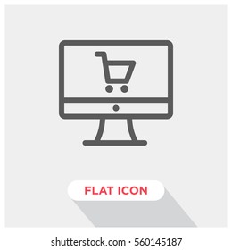 Online shopping vector icon