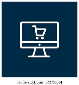 Online shopping vector icon