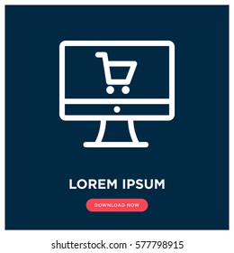 Online shopping vector icon