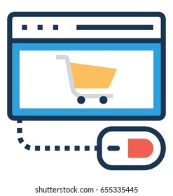 Online Shopping Vector Icon 