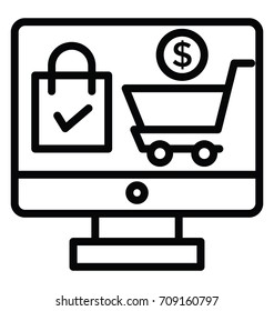 Online Shopping Vector Icon