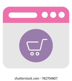 
Online shopping Vector Icon
