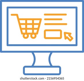 Online Shopping vector icon. Can be used for printing, mobile and web applications.