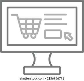 Online Shopping vector icon. Can be used for printing, mobile and web applications.