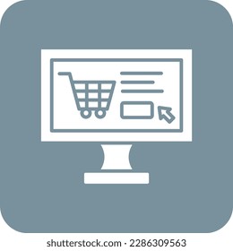 Icono de vector de compras en línea. Se puede usar para imprimir, móviles y aplicaciones web.